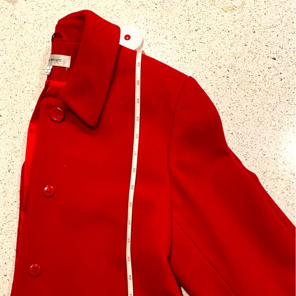 Harvé Benard Red Coat - %100 Wool - Picture 5 of 15
